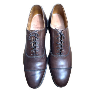 Allen Edmonds Park Avenue Brown Oxfords Mens Size 9 AAA Dress Shoes Cap Toe 5045